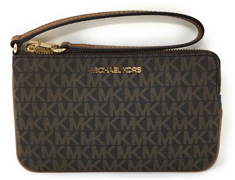 michael kors chocolate large signature clutch wallet|michael kors small clutch bag.